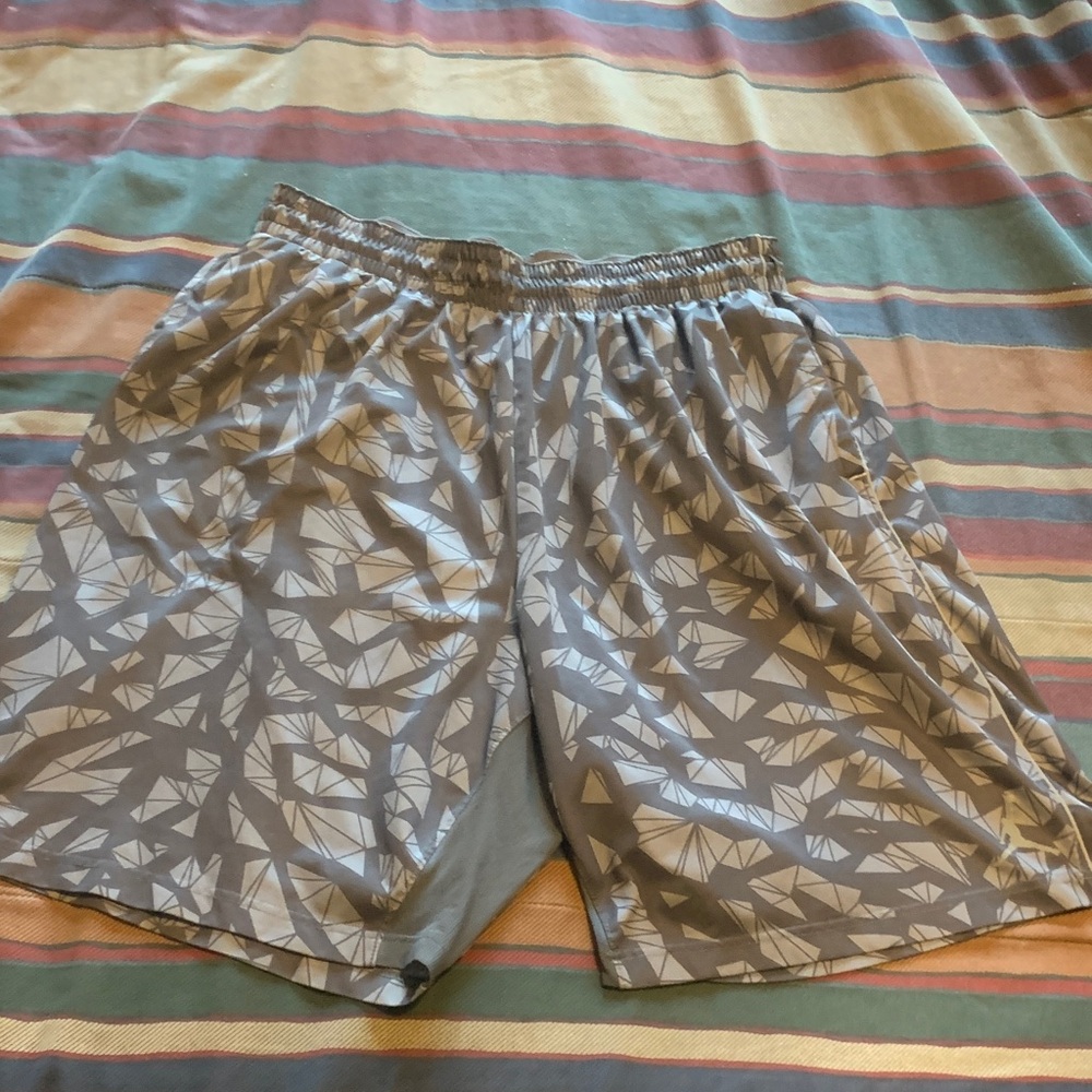 Jordan Gray Geometric Athletic Shorts